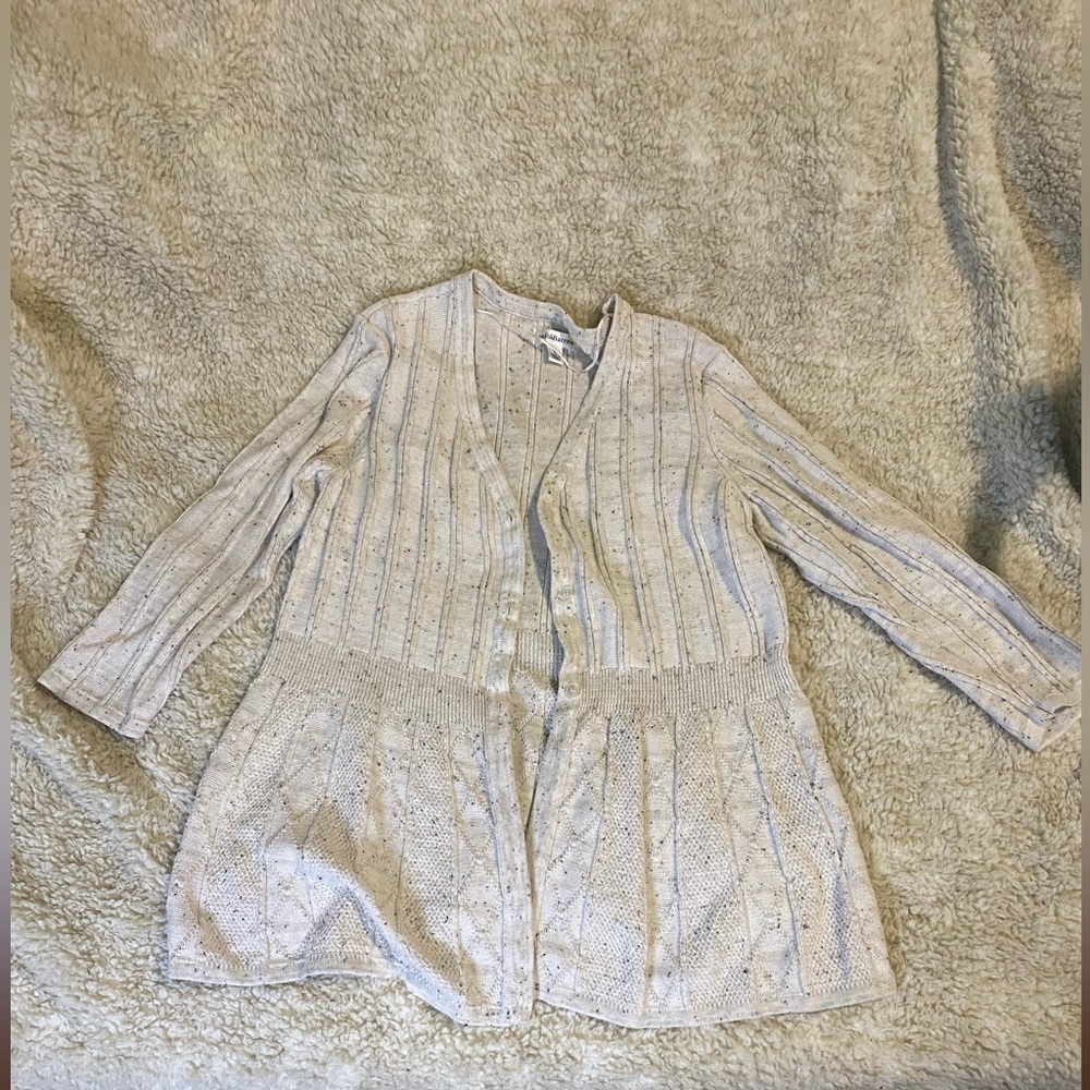 Croft & Barrow Peplum Sweater NWOT Sz Large